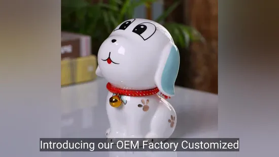 OEM Factory Customized Ceramic Craft Porcelain Items Porcelain Valentine Items Ceramic Piggy Bank Manufacturer in China 